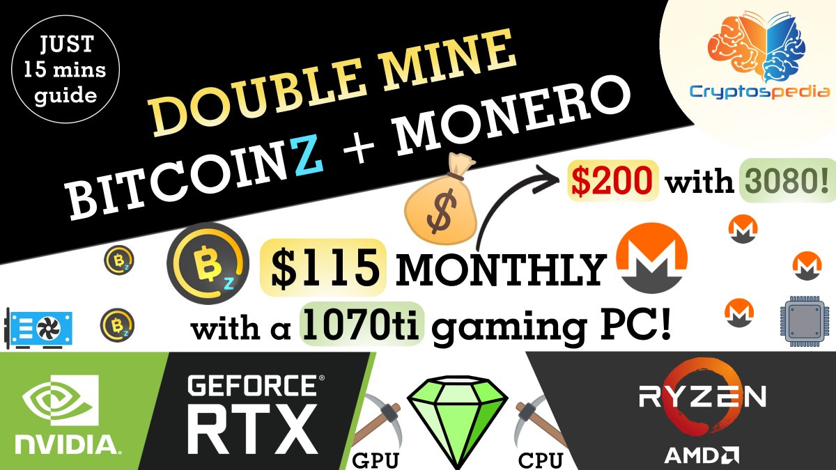 BTCZOfficial's tweet photo. A super guide :
DOUBLE mining #BITCOINZ and #MONERO together (GPU & CPU) with one gaming PC!
⬇️💎⬇️💎⬇️
https://t.co/v5sURdm6fv
⬆️💎⬆️💎⬆️
Thank you #Cryptospedia for all those quality videos!
The #BTCZ Community has a precious ally❤️
#XMR #crypto #CryptoNews #cryptocurrency https://t.co/cQOKy3VyQM