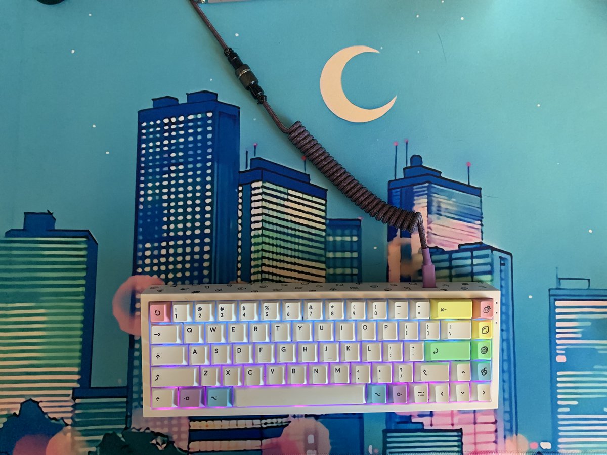 So I took a sailormoon background shot and enlarged it using waifu2x and then did a crop and filled space using content aware and had it printed on a desk mat by inked gaming: 