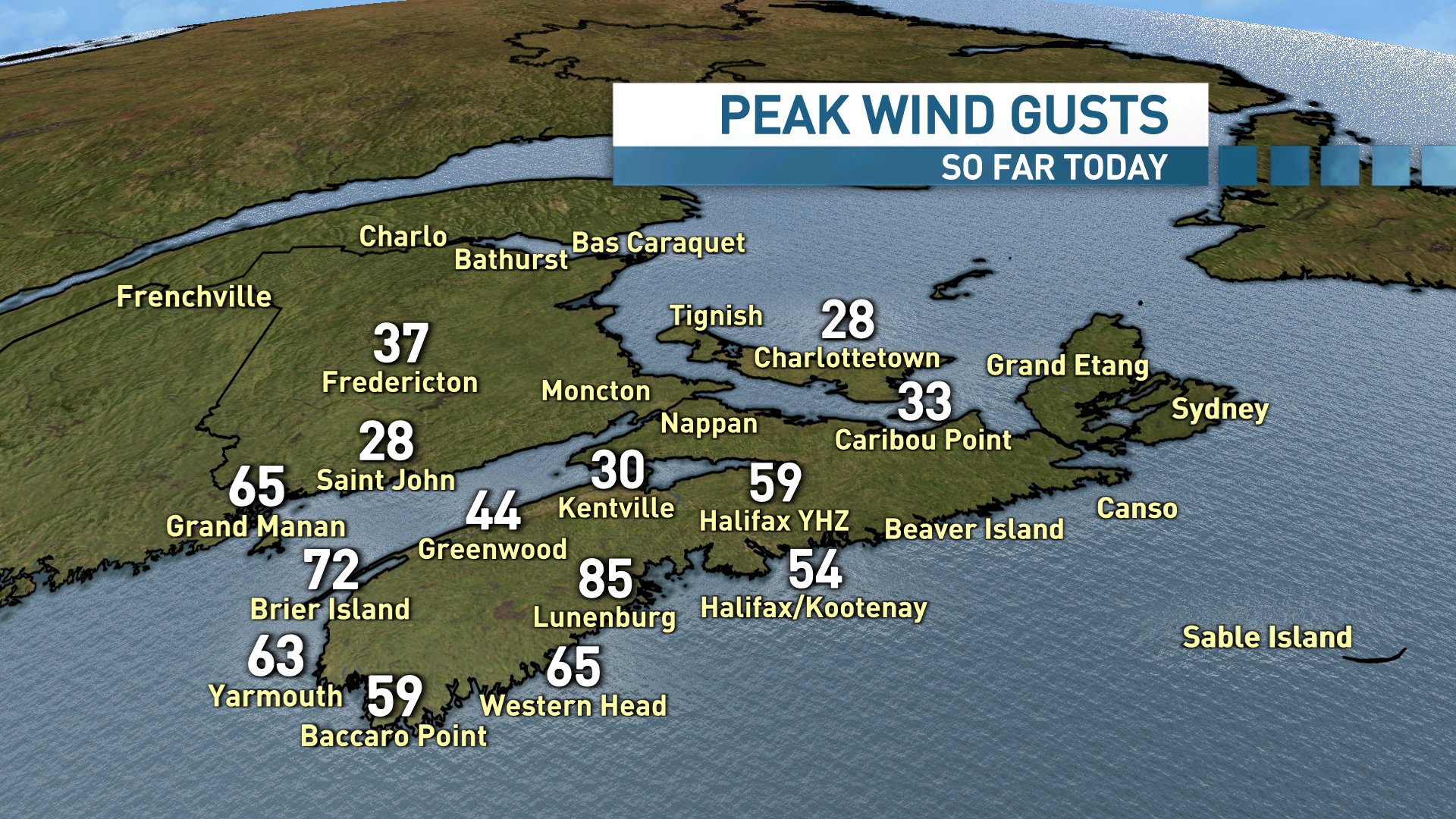 Ryan Snoddon on Twitter "Updated rainfall totals, peak gusts & radar