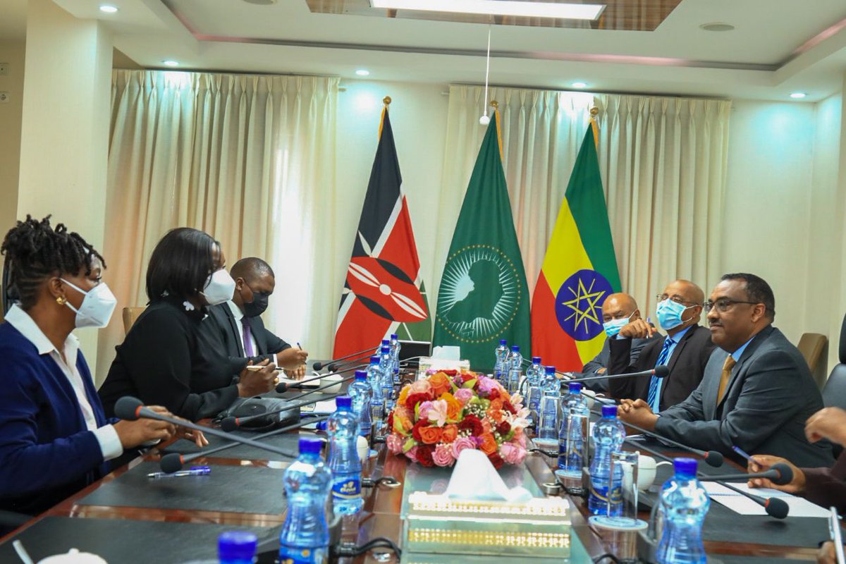 I received H.E. Raychelle Omamo, Cabinet Secretary for the Foreign Affairs of #Kenya &amp; discussed bilateral concerns, situations in Tigray, GERD &amp; Ethio-Sudan border issue. I appreciated Kenya’s stand on the UNSC meeting over #GERD that commensurates w/ our long-standing r/ships.