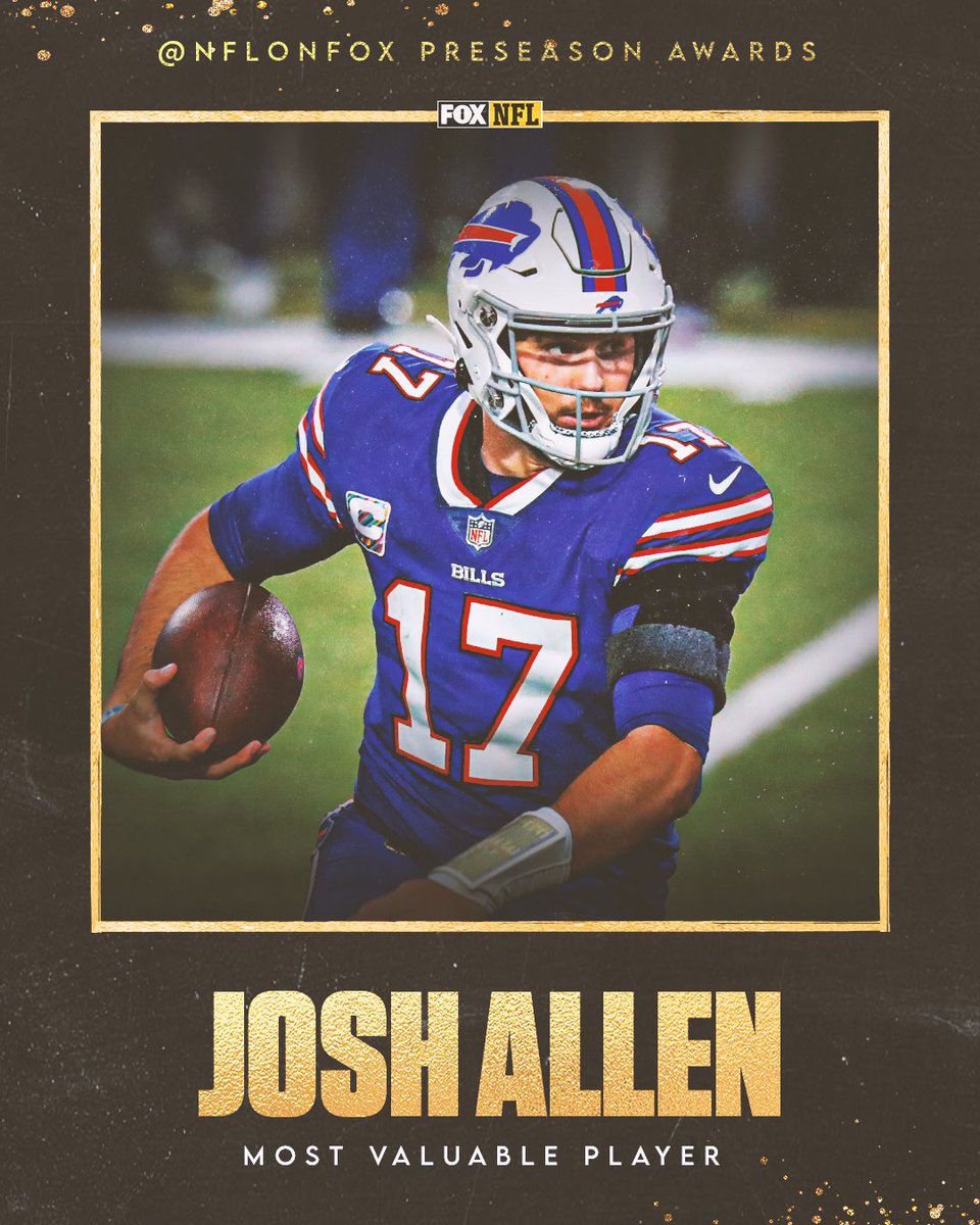 NFLonFOX's tweet image. We asked and you voted.

The 2021 NFL MVP will be @BuffaloBills QB @JoshAllenQB 🔵 🔴