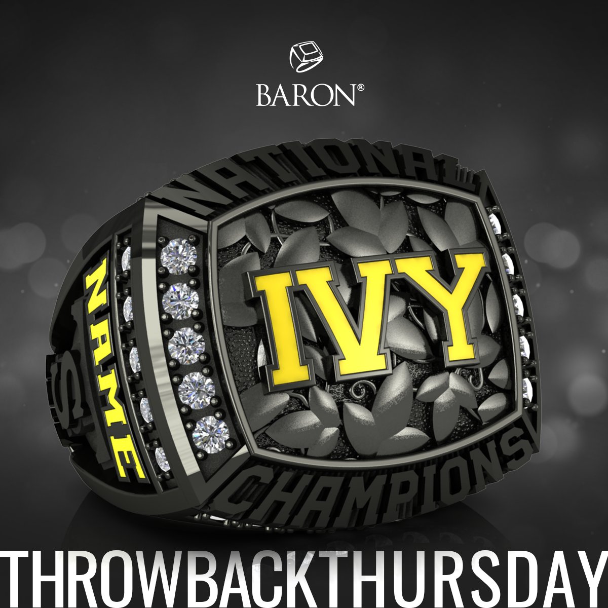 #throwbackthursday to the 2019 Ivy Cheer Championship Ring 💍
#baronrings #baron2021 #baronchampionshiprings #championship #rings  #throwback #ivycheer #cheerleading #cheerring #cheerchampions