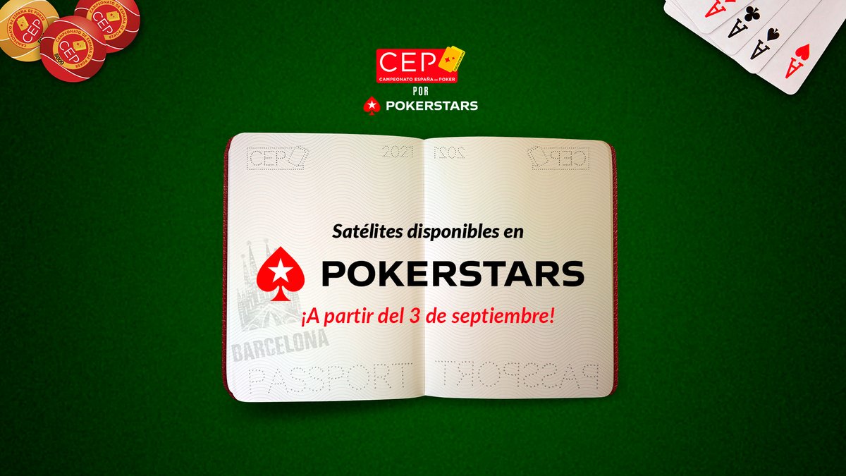 CEP_Poker's tweet photo. 💣 ¡ATENCIÓN!

¡Clasifícate para el MAIN EVENT del #CEPBarcelona con @PokerStarsSpain! 🔥

📡¡Satélites disponibles en #Pokerstars a partir de mañana día 03/09/2021!

¡CONSIGUE TU ENTRADA PARA EL #CEP BARCELONA 2021! 📆 Del 17 al 26 de septiembre.

INFO 👉https://t.co/KYLutOEwOm https://t.co/zAVoCJhP41