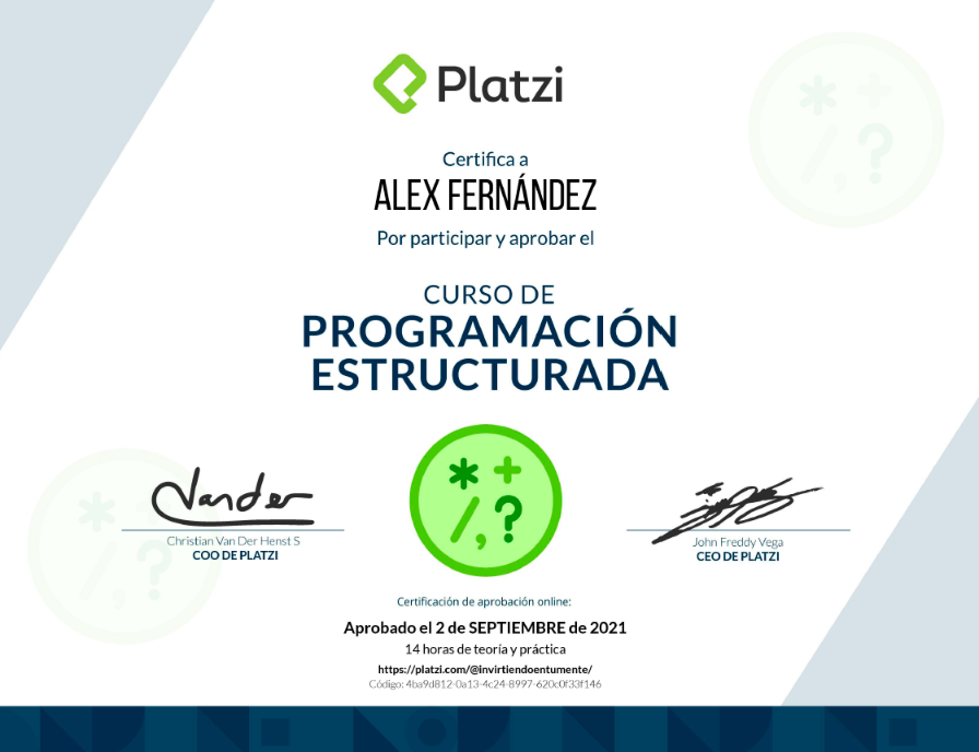 InvirtiendoMind's tweet image. Excelente curso!!

#programacionestructurada

@platzi