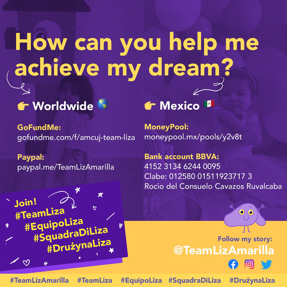 Hi! I'm Liza Maria 2yo 👶 I was born with a very rare disease called Progressive Familial Intrahepatic Cholestasis #PFIC, and the only way to overcome it is by getting a liver #transplant 🚨

I'm joining #RareDiseaseWeek with my PFIC story (a thread👇)

gofundme.com/f/amcuj-team-l…
