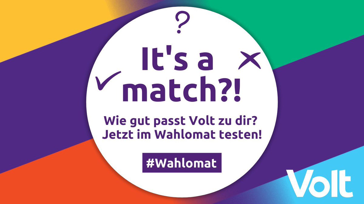 Der #Wahlomat zur #BTW21 ist online und wir sind uns sicher, dass wir mit unseren Positionen überzeugen können… 

Inwieweit #Volt auch euch zu überzeugen vermag, erfahrt ihr hier: wahl-o-mat.de/bundestagswahl