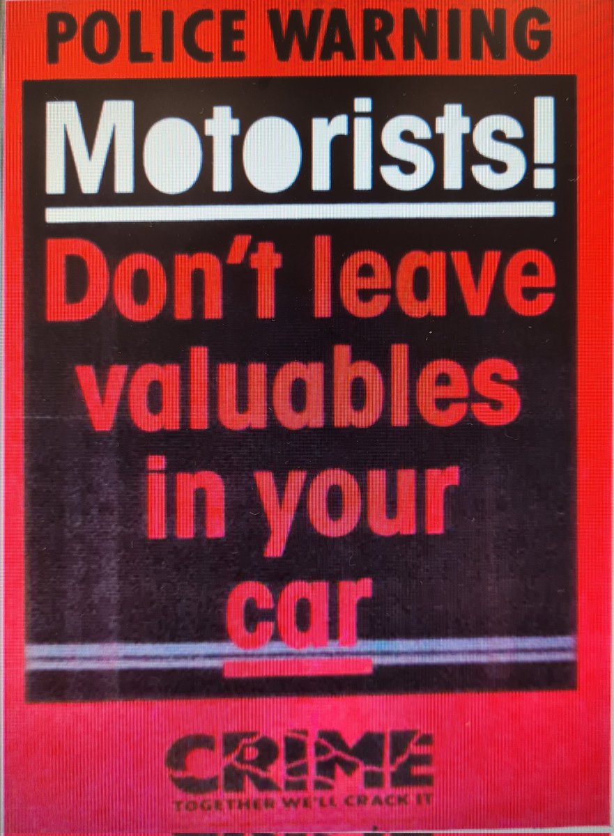 Nobody wants to be victim of vehicle crime,please don't leave your valuables in your vehicle #safervehicles