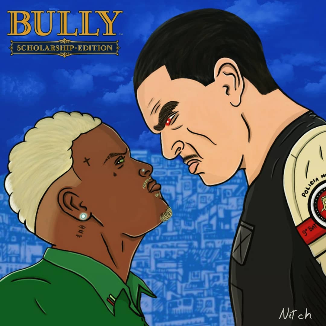 ONitch_'s tweet image. Jogou ou viveu? 

Fiz uma releitura de um dos mais famosos games da Rockstar , o querido "Bully". Joguei durante um bom tempo quando ganhei meu PS2, e me marcou muito a história. Nessa arte quis adaptar a proposta do jogo, ao âmbito social brasileiro. 

💙 + 🔁 = Pessoa foda !