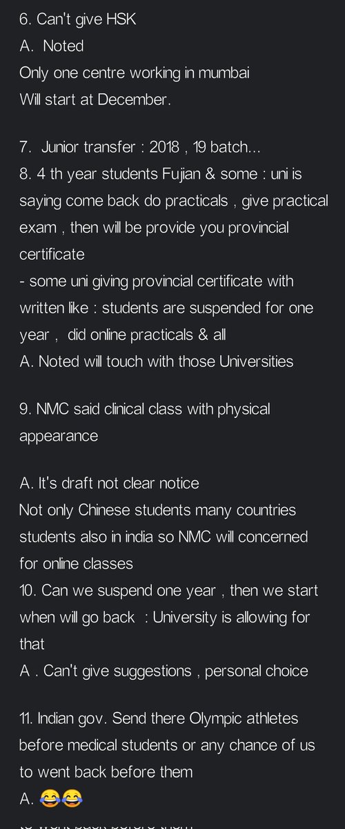 takeusbacktoCHN's tweet photo. A summary of the meeting earlier today with Indian embassy in Guangzhou.  @cgiguangzhou 

Thank you for taking the time answer students concerns.

#takeusbacktochina https://t.co/C9hRtJWUf5