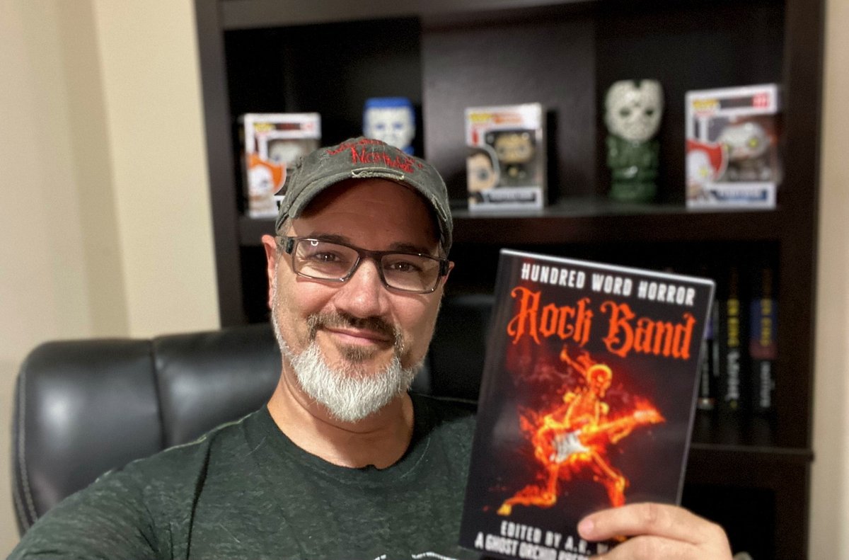 GT_Shepherd's tweet photo. Got my hard copy of ROCK BAND: Hundred Word Horror from @PressOrchid!  

Now I have PROOF that my work has been published! Story number 99.

You can get one here https://t.co/jM4ibrRQcj https://t.co/Vyo5MFgZxf