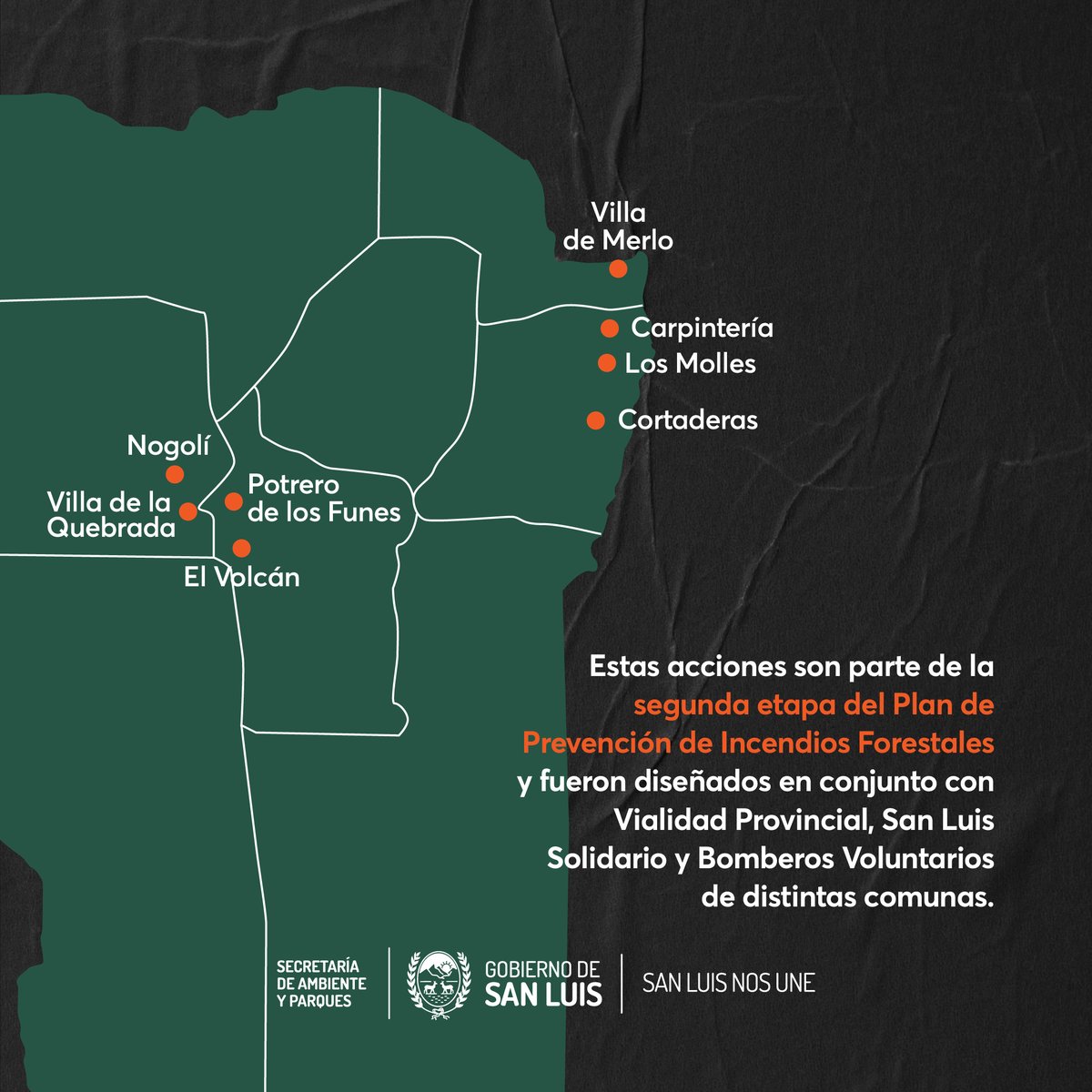 AmbienteSanLuis's tweet image. 🔥 Prevención de #IncendiosForestales.
La provincia continúa sumando acciones en el Plan de Lucha Contra el Fuego 👉 Se trata de la segunda etapa del proyecto en el que se construirán más de 125 km de picadas #cortafuego que beneficiará a nueve localidades.