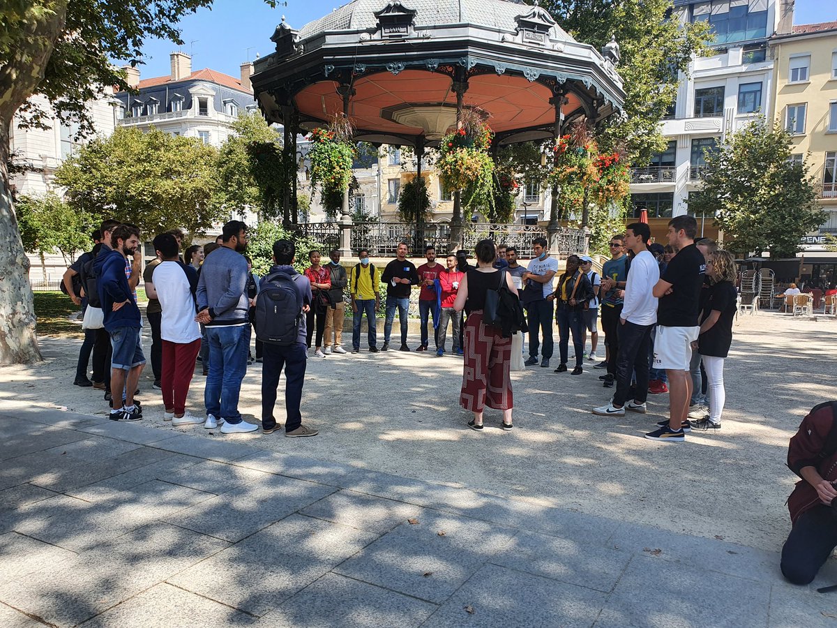 DegreeMldm's tweet image. IW2021 is also about getting to know each other. We organized a scavenger hunt in the city center: good way to discover the city and the students. The weather was nice &amp;amp; students had fun! 🙂 #MLDM #machinelearning #datamining #IW2021 @OivmD @Univ_St_Etienne @saint_etienne_