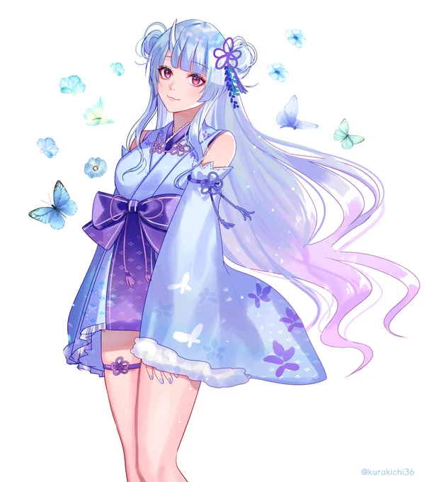 新衣装めちゃめちゃかわいかった&フォロワー1万人おめでとう!🦋⛩
#寧々丸絵巻 