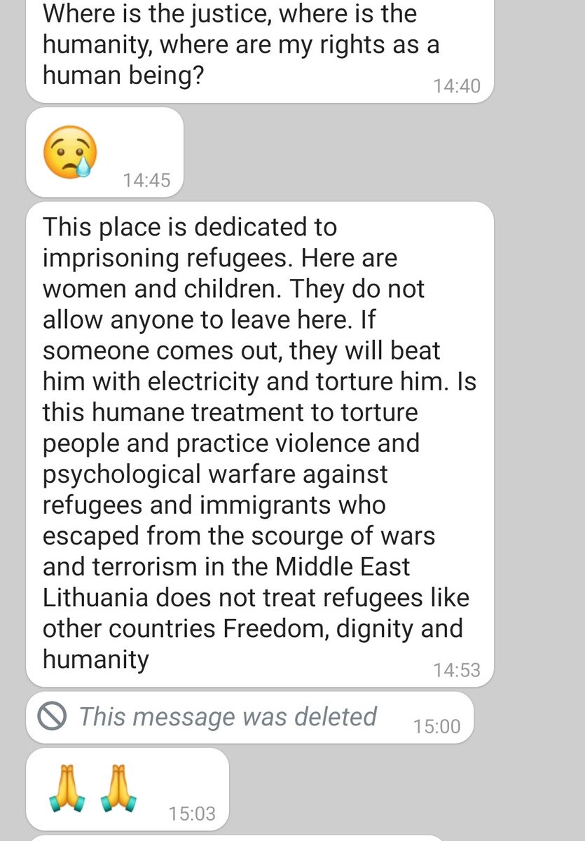 Clo_Bigot's tweet photo. Alors que je quitte la Lituanie dans la nuit, voici le genre de messages que je reçois de la part des personnes que j'ai rencontrées.
Ici, un jeune irakien de 23 ans. https://t.co/RNEfaU3R6s