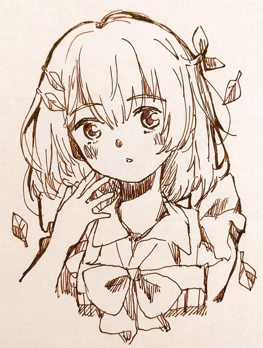 #芽唯画色塗ってみました 