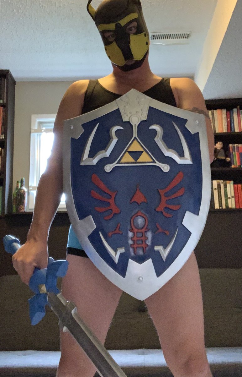 PupLink1's tweet photo. Pup link is here to save the kingdom!!!! Extra armour to protect the important parts courtesy for @kink3Ddesigns #gaypuppy #pupplay #teamlocked https://t.co/8py9sTQMnU