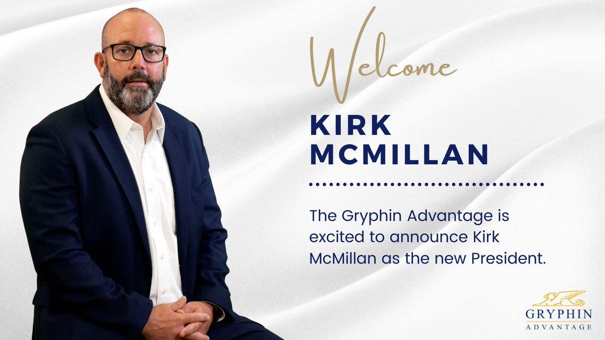 #GryphinAdvantage welcomes Kirk McMillan as our new President. Kirk is bringing over 20 years of experience in the financial industry with knowledge of distribution, manufacturing, compliance, and regulatory framework. Welcome aboard!