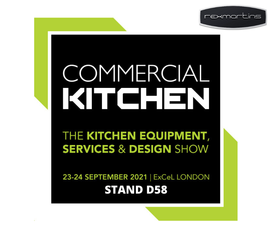REXMARTINSLTD's tweet photo. This month we will be taking part in the Commercial Kitchen Exhibition on the 23rd and 24th of September. Book your tickets now and come and us at stand D58!

#Rexmartins #commercialkitchen #CK21 #kitchendesign #kitchen #food #cook #foodpreparation #kitchenappliances https://t.co/vLayyxUebj