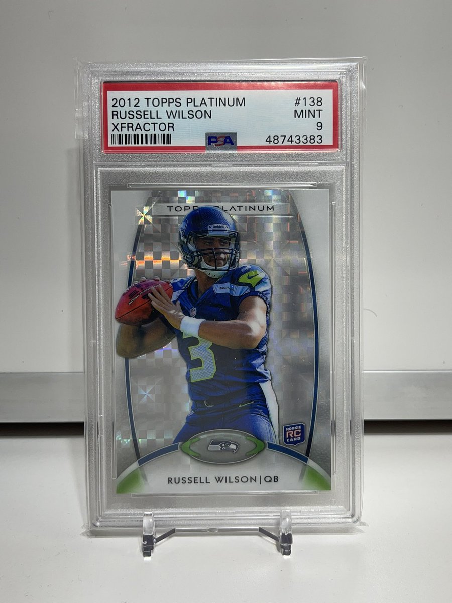 card_ny's tweet photo. RUSSELL WILSON PSA 9 2012 Topps Platinum RC Xfractor #138 $185 shipped @HobbyConnector @sports_sell https://t.co/3oJKmy1vEs