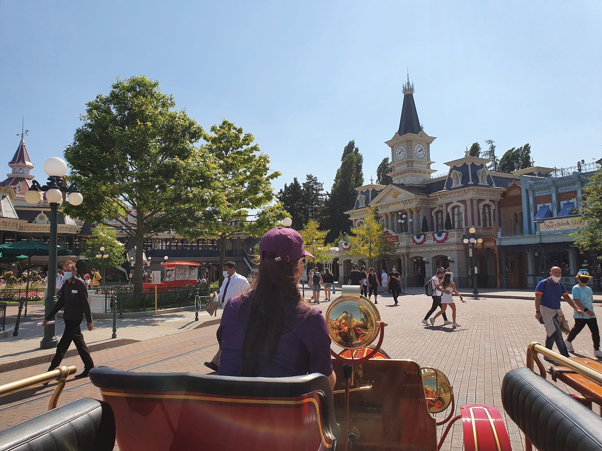 We just had a ride down Main Street U.S.A. on the fire truck. Such a great experience!🥰 <a href="/DisneylandParis/">Disneyland Paris</a> #DisneylandParis