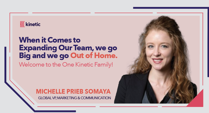 kineticwwUK's tweet photo. We’re excited to announce Michelle Prieb Somaya has joined Kinetic to lead the charge in telling our story around the world. Help us welcome @meprieb to Kinetic and look for more to come as we lead the #OOH revolution! #DOOH #OneKinetic 

https://t.co/NLPjv4VNbT https://t.co/PEKU7yhMlG