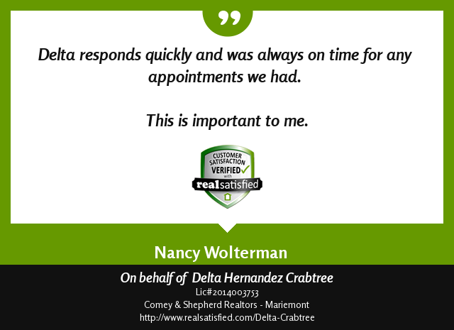 deltacrabtree's tweet photo. I’m moved by the kindness of my clients.  Thank you. https://t.co/yaH7wYJWvu via @realsatisfied https://t.co/PRCg3AglrS