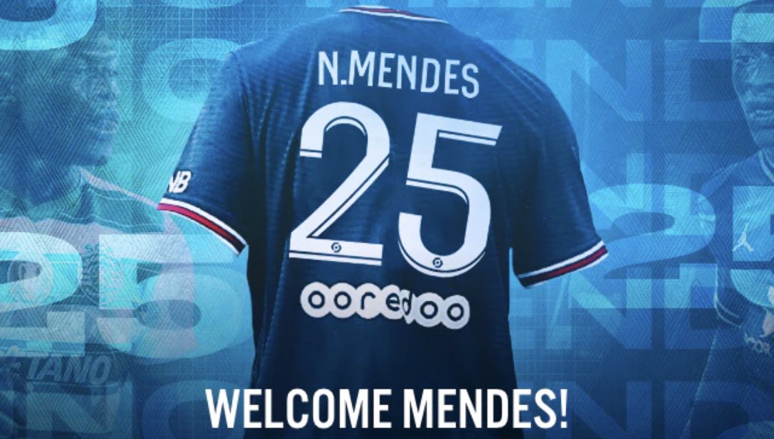 nuno mendes in psg classic old jersey. : r/psg