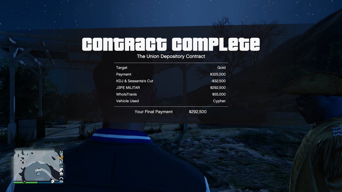 Union Depository Contract 😎
with @Who1sTravis 
Easy money double or not.!
#RockstarGames #GTAOnline #UnionContract #Cypher