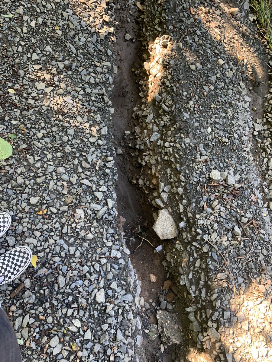 metznerwx's tweet photo. Some photos of the storm damage caused by #HurricaneIda . It’s like a new canal was cut through our driveway. A few houses experienced basement flooding and my backyard was also over saturated again https://t.co/HgFtexvIBa