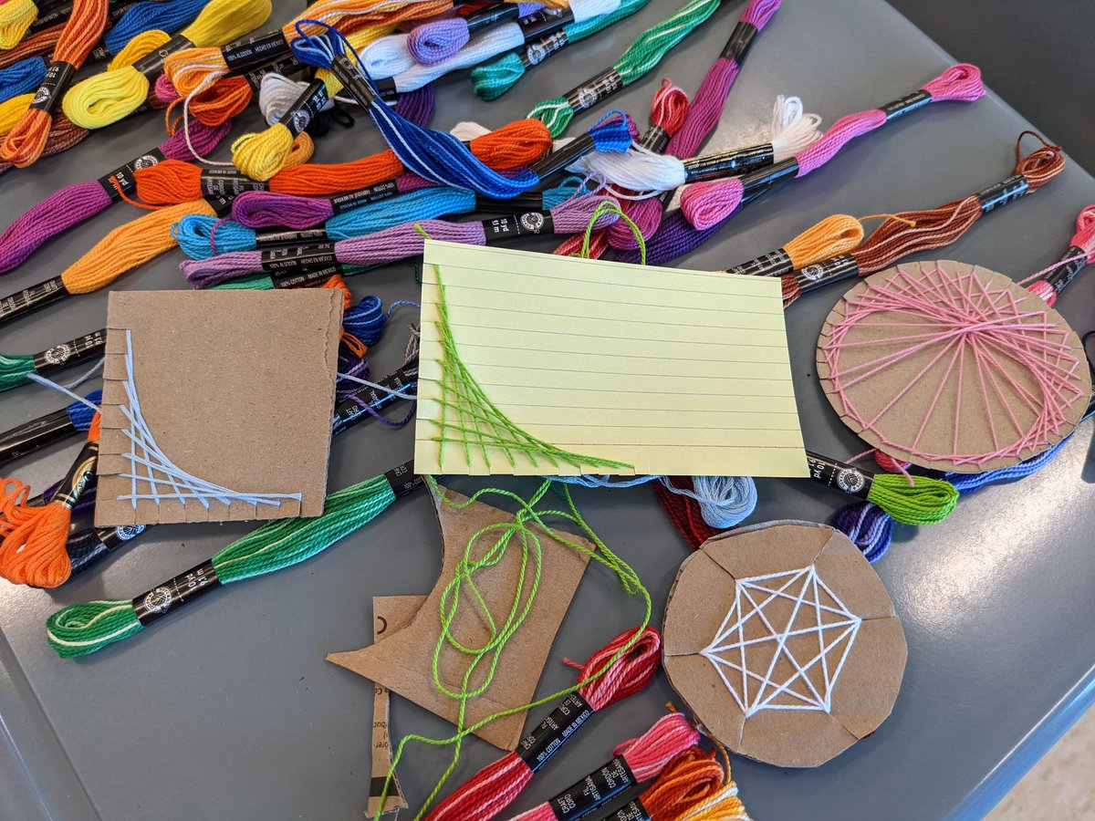 2nd day of classes for BC Calc and Calc 3. We will be doing string art and talking about the math behind it. Thanks <a href="/shskaercher/">Mark Kaercher</a>  for the ideas and inspiration.