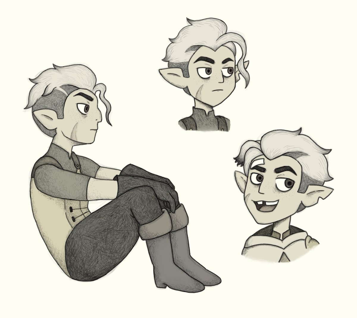 VHSdogs's tweet image. #VisibleNonbinary hey there I’m dogfruit! a little enby goblin who loves drawing critters and spooky stuff, currently working on my own personal project ‘ghost’s motel’ alongside uni work and commissions !!