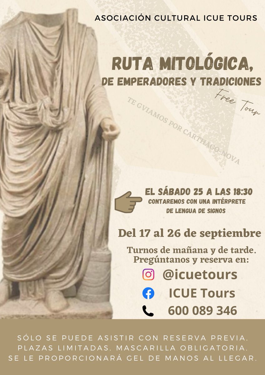 IcueTours's tweet photo. 😍¡VAMOS A CONTAR CON UNA INTÉRPRETE DE LENGUA DE SIGNOS!😍
✏️ Apúntate el sábado 25 a las 18:30 para que así la visita llegue a más gente y puedan disfrutar las fiestas de una forma diferente.
Deja que seamos los icues quienes te lo cuenten, porque #YoSoyIcue y #festero, ¿y tú? https://t.co/besNSfz50e