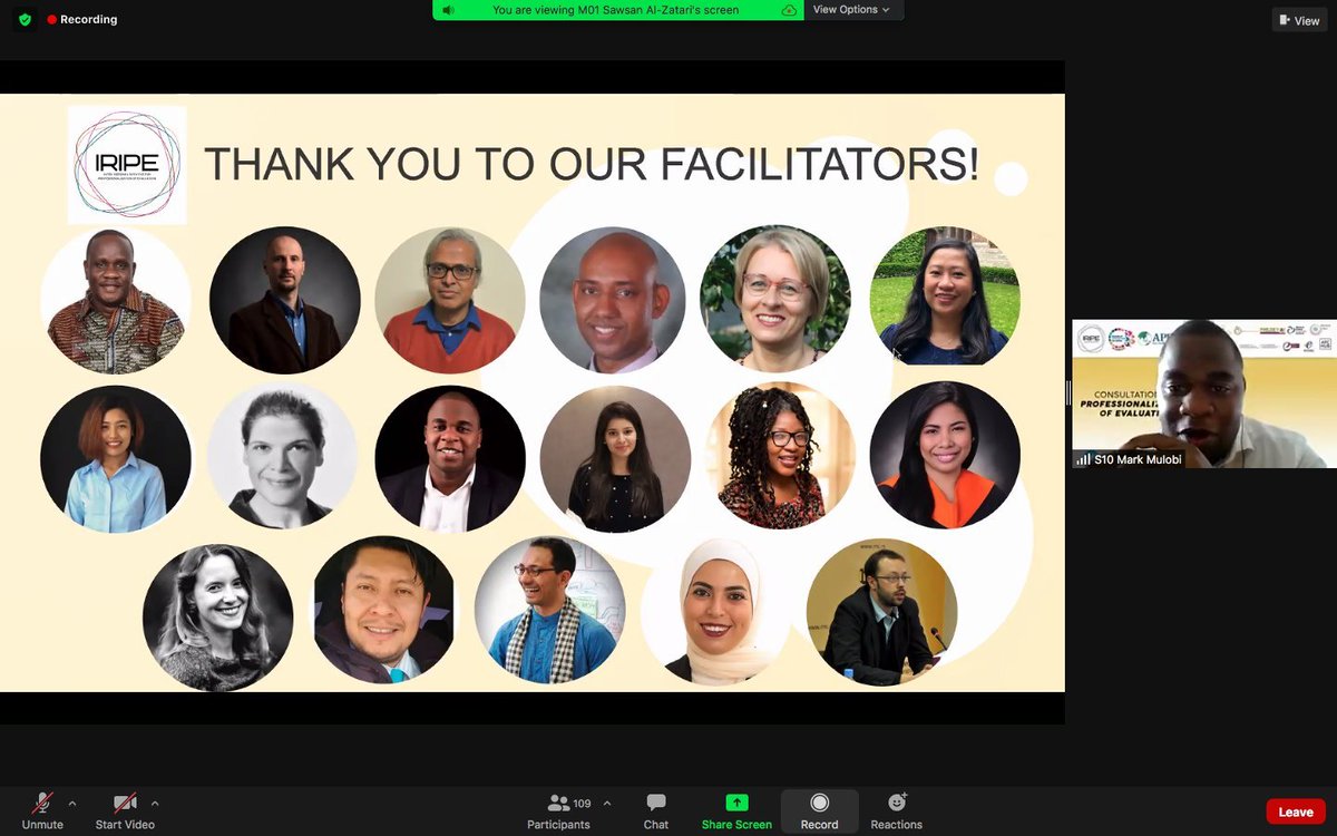 #eval4action #APCHub #evaluation
Vote of thanks from Mark Mulobi while appreciating the facilitators and all who participated to make the virtual meet up successful.
ESK Chair, Mr. Wanzare was one of the facilitators
<a href="/evalvijana/">EvalVijana - Kenyan Young & Emerging Evaluators</a> <a href="/afrea/">amale</a> <a href="/APEAeval/">Asia Pacific Evaluation Association</a>  <a href="/UNICEF/">UNICEF</a> <a href="/IRIPE_1/">IRIPE</a> <a href="/SLEvA_Official/">Sri Lanka Evaluation Association</a>