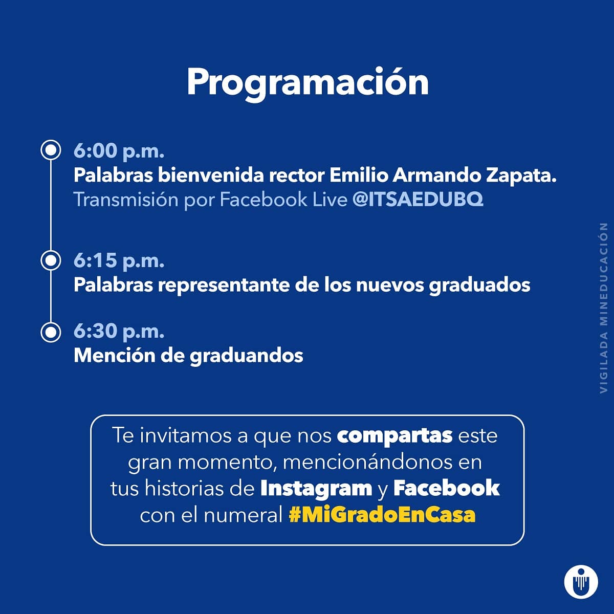 UniBarranquilla's tweet photo. 🎓 Mañana 🎓

Conéctate a Facebook Live y celebra con nosotros los grados de la promoción 56. 👨‍🎓👩‍🎓

🔴🎥 Te esperamos mañana por Facebook Live a partir de las 6:00 p.m.

#SomosEducaciónSuperior #Grado #GradosITSA #FelizJueves https://t.co/oDHczlBBq1