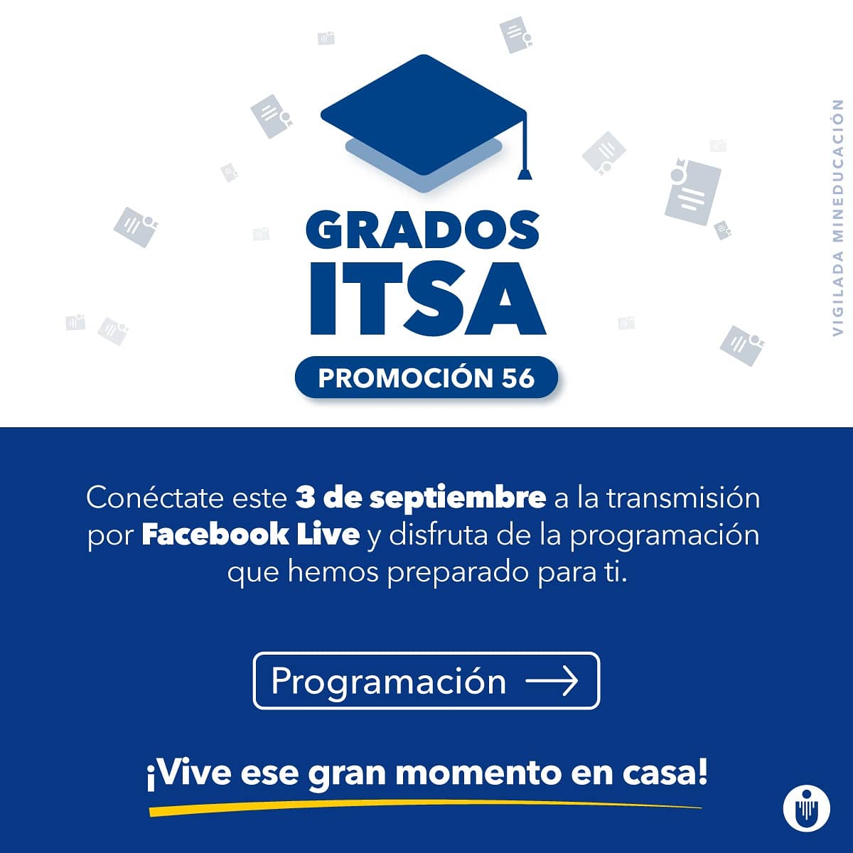 UniBarranquilla's tweet photo. 🎓 Mañana 🎓

Conéctate a Facebook Live y celebra con nosotros los grados de la promoción 56. 👨‍🎓👩‍🎓

🔴🎥 Te esperamos mañana por Facebook Live a partir de las 6:00 p.m.

#SomosEducaciónSuperior #Grado #GradosITSA #FelizJueves https://t.co/oDHczlBBq1