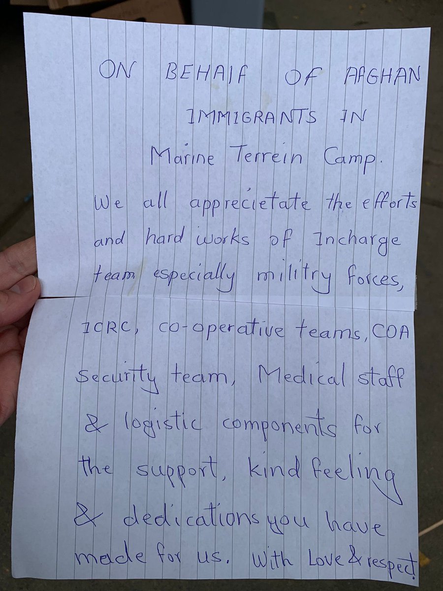 De laatste Afghaanse evacués verlieten zojuist de noodopvang in het Marine Etablissement Amsterdam. <a href="/Defensie/">Ministerie van Defensie</a>, bedankt voor de gastvrijheid en jullie enorme inzet de afgelopen week! Ook namens de Afghaanse evacués.👇
#Afghanistan