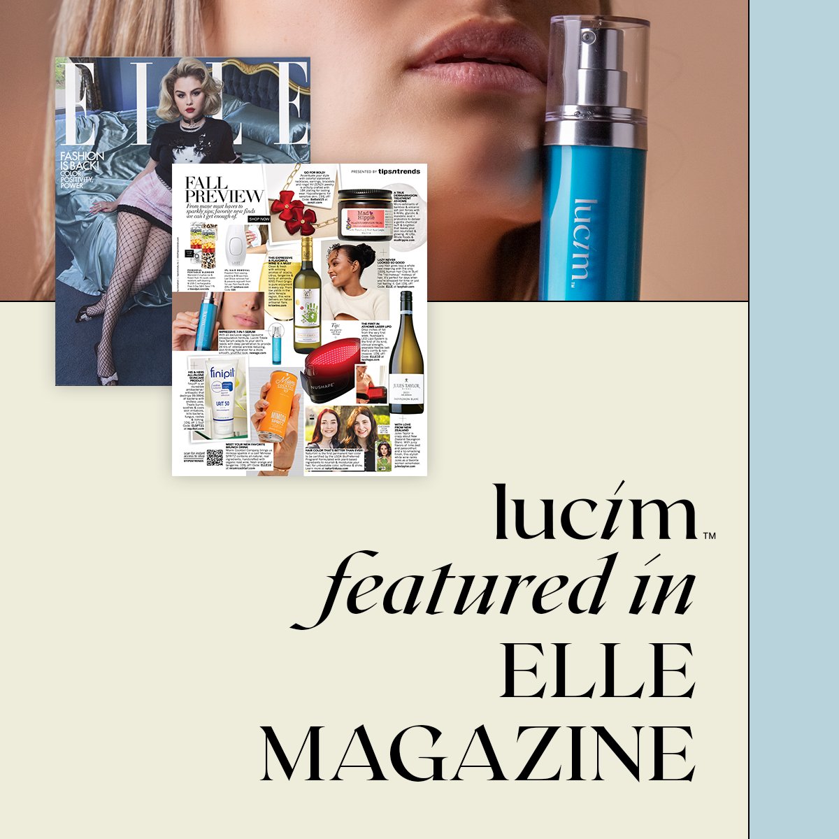 partnercoglobal's tweet photo. Our #Lucim Totale Face Serum is getting some love from @ELLEmagazine! 😍

Highlighted in the September issue, ELLE’s staff picked our 7-in-1 serum as a seasonal must-have for “wrinkle-reducing, skin-firming hydration for a more smooth, youthful look.”

🛒 https://t.co/T8hwXARESc https://t.co/zM4plUoWwB