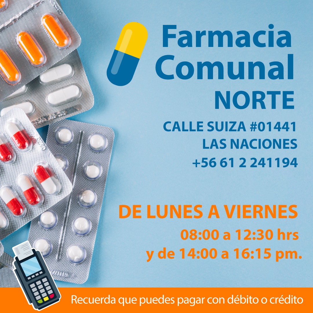 FARMACIAS COMUNALES 💊 
✅ Recuerden que NO es necesario estar inscrito para poder comprar en las Farmacias Comunales.
👉 Además pueden pagar con tarjetas Débito o Crédito.
😉 Más información en las siguientes gráficas ✍️👇👍