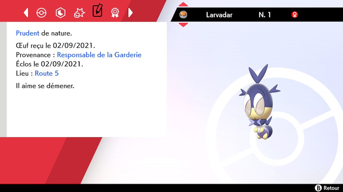 WShinyHunting's tweet photo. Larvadar ( Blipbug ) en 95 masuda !
Ça tombe vite en ce moment 😂
Shiny living dex 274/898
#shinypokemon #PokemonEpeeBouclier #PokemonSwordShield https://t.co/X5Qic8fi0N