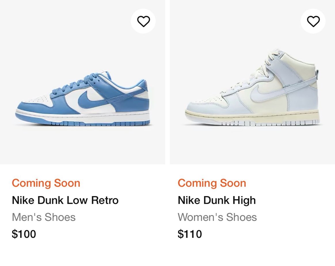 ALMOST LIVE via Nike App: Nike Dunk 

UNC low bit.ly/38CjdBu
Football Grey bit.ly/3t7Ei0j

Click links and click “open” to view in app or search “Dunk” in search bar 

#AD