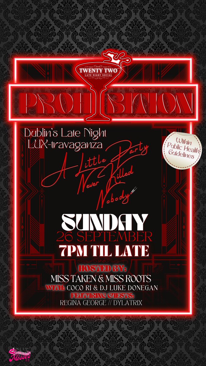 👀💋💄🍸 Tickets available now! 

outwiththemisses.com/prohibition