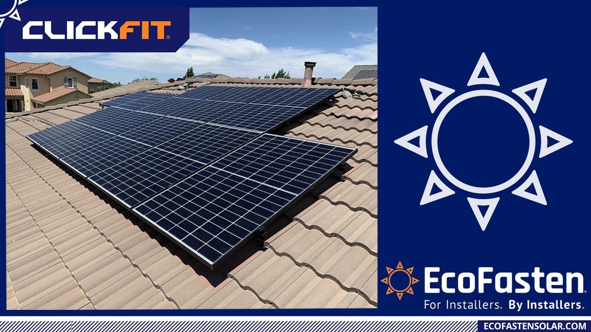 EcoFasten's tweet image. Sacramento, CA – Another successful #solar installation using the ClickFit System 🙌

Discover the fast-installing rail-based #ClickFit: bit.ly/2V8N3dQ 

#RooftopSolar #SolarPV #SolarPower #SolarEnergy #RenewableEnergy #RackingAndMounting #SolarInstallers #SolarInstall