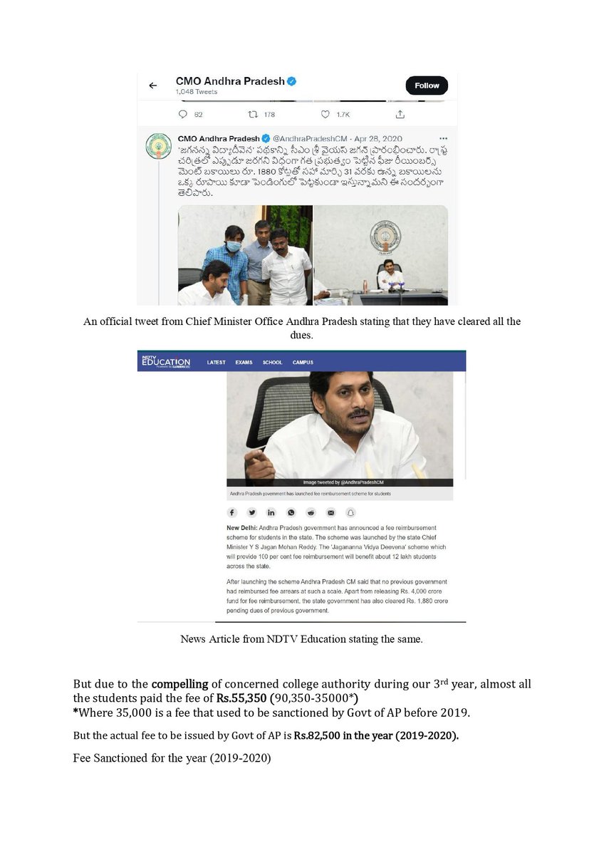 abhishekkorada5's tweet photo. @AndhraPradeshCM
@APSchoolEdu
@EduMinOfIndia
@PMOIndia
@AICTE_INDIA
@TV9Telugu
@abntelugutv
@NtvTeluguLive
@hmtvnewslive
@Ashok_Gajapathi
@SonuSood
@JanaSenaParty
@RamMNK
@ncbn

#apgovtmvgrfeereimbursement 
#protectmvgrstudentsfromgovtsdebt
#helpmvgrstudents
#Mansas https://t.co/xiwHWv4RO0