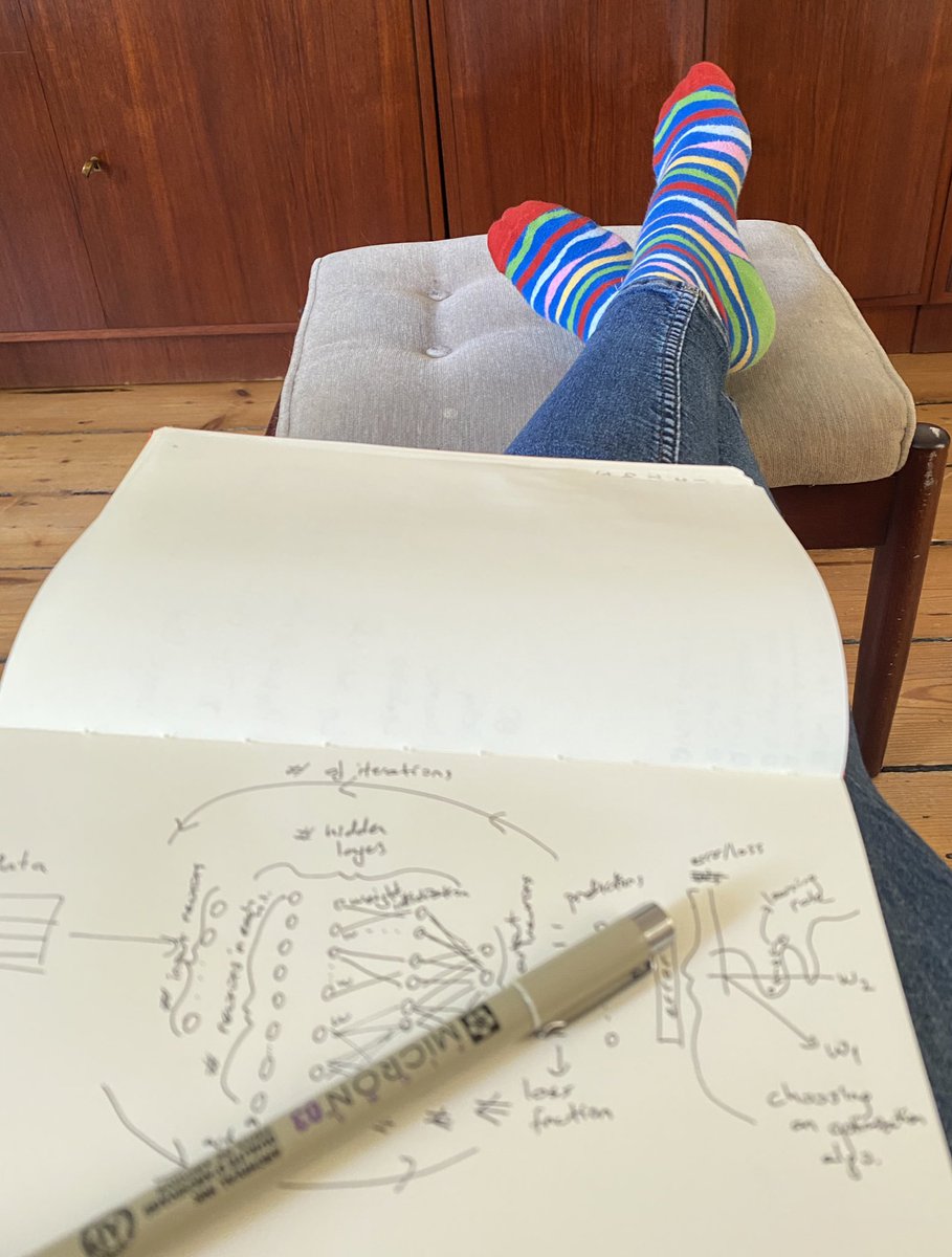 misraturp's tweet image. Working on a diagram that will explain all the knobs and buttons of neural networks. I’m surprised I haven’t seen anything like that before given how important #hyperparameter tuning is. And I’d like to thank my happy socks for keeping me company.