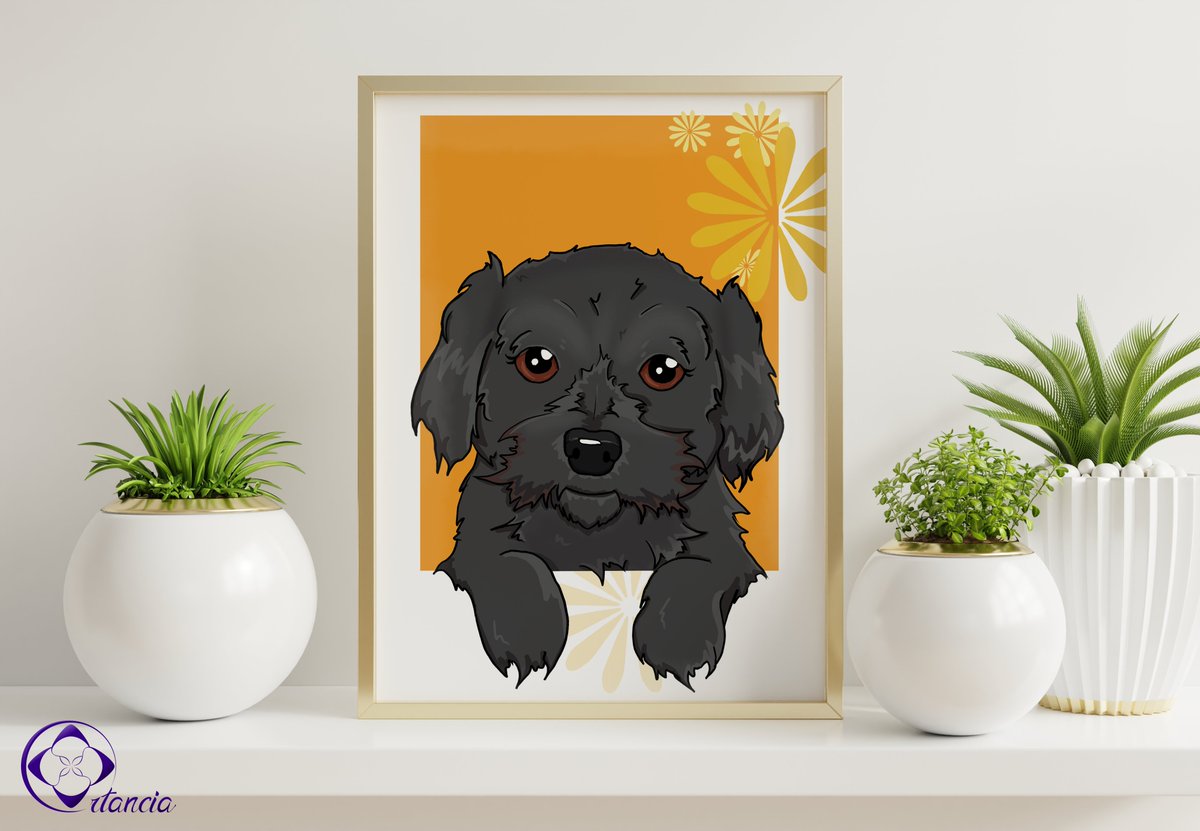 OrtanciaDesigns's tweet photo. Portrait de Julia la croisée bichon x #caniche :D
#Pet portrait of Julia the crossbreed #bichon x #poodle :D https://t.co/kw22ComiRo