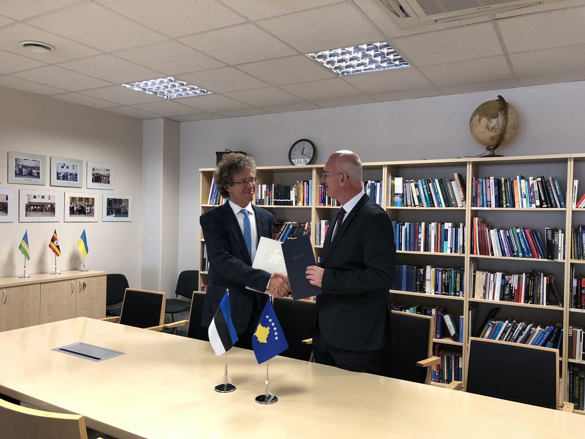 EstonianSchoolofDiplomacy🇪🇪 (@diplokool) on Twitter photo 🇽🇰🇪🇪👏 Today we had the pleasure to host the General Director of <a href="/KosovoDiplAc/">KosovoDiplAc</a>, Amb. <a href="/SabriKicmari/">Sabri Kiçmari</a>, and First Secretary <a href="/EnisXh/">Enis XHEMAILI, MSc, MA, EMBA</a>. We had an interesting discussion on areas of mutual interest and renewed MoU to enhance future cooperation in diplomatic training. 🇽🇰🇪🇪👏 Today we had the pleasure to host the General Director of <a href="/KosovoDiplAc/">KosovoDiplAc</a>, Amb. <a href="/SabriKicmari/">Sabri Kiçmari</a>, and First Secretary <a href="/EnisXh/">Enis XHEMAILI, MSc, MA, EMBA</a>. We had an interesting discussion on areas of mutual interest and renewed MoU to enhance future cooperation in diplomatic training.