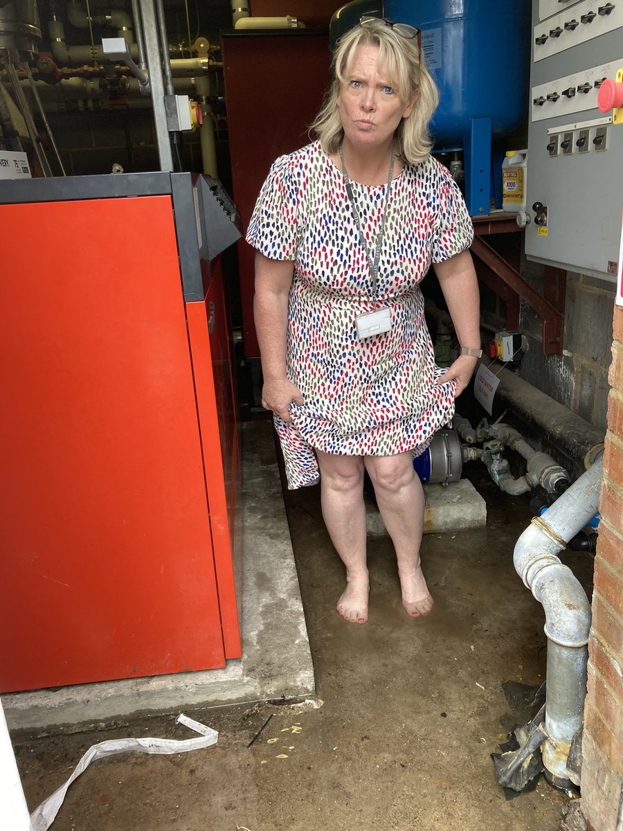 A baptism of fire!!  Our Boiler found the first day back a bit of a shock to the system!  (the old boiler is the one in red)!