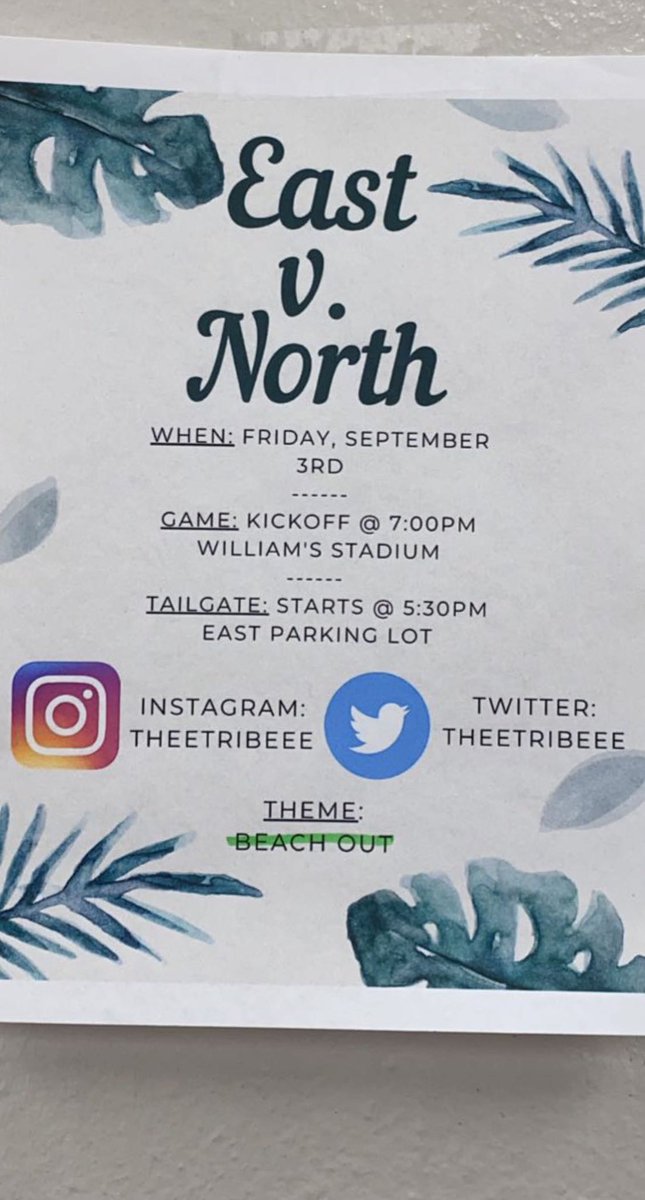 First home game of the season this Friday!!! Beach out theme🏝 see you in the parking lot at 5:30 for the tailgate!!