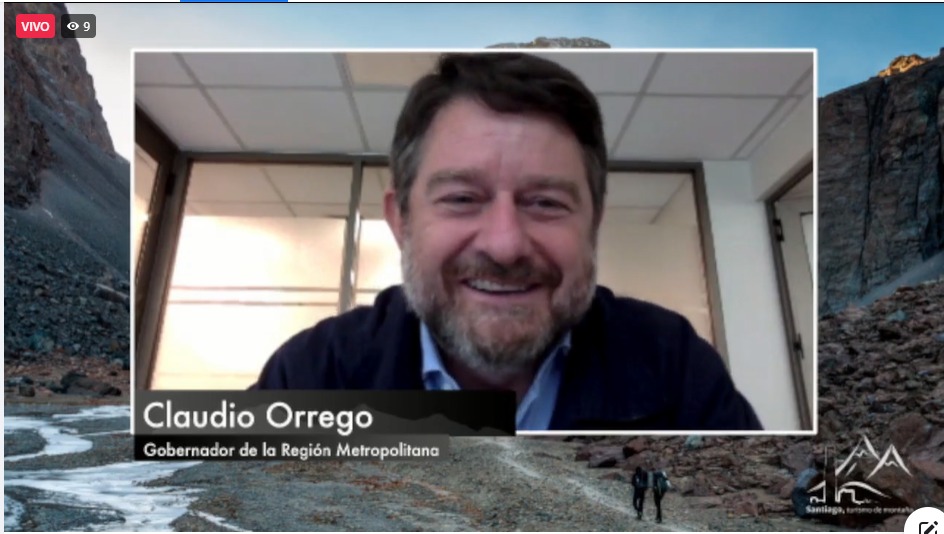 Orrego's tweet photo. Agradezco invitación de @andesstgo a conversatorio sobre turismo de montaña en la #RM. Apoyaremos este deporte, impulsando regulación de accesos, acuerdos público-privado, capacitaciones a instructores, inversión en seguridad y fomentando el cuidado y protección de la naturaleza. https://t.co/I2p77hENcs