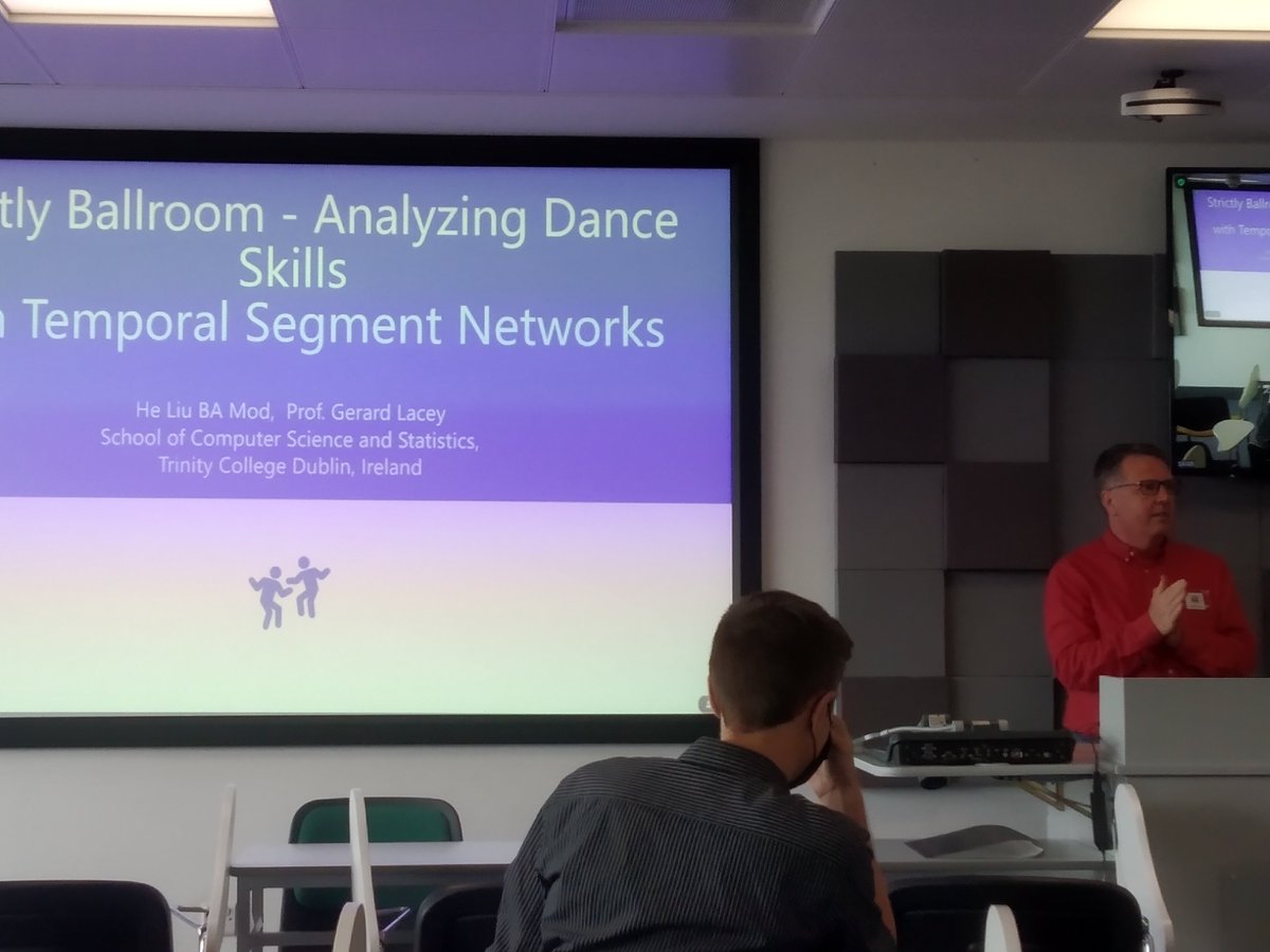 ImVIPconference's tweet photo. #RT @iprcs: Gerard Lacey from TCD on analysing dance skills with Temporal Segment Networks
@ImVIPconference
#IMVIP2021 https://t.co/FttnccMnki